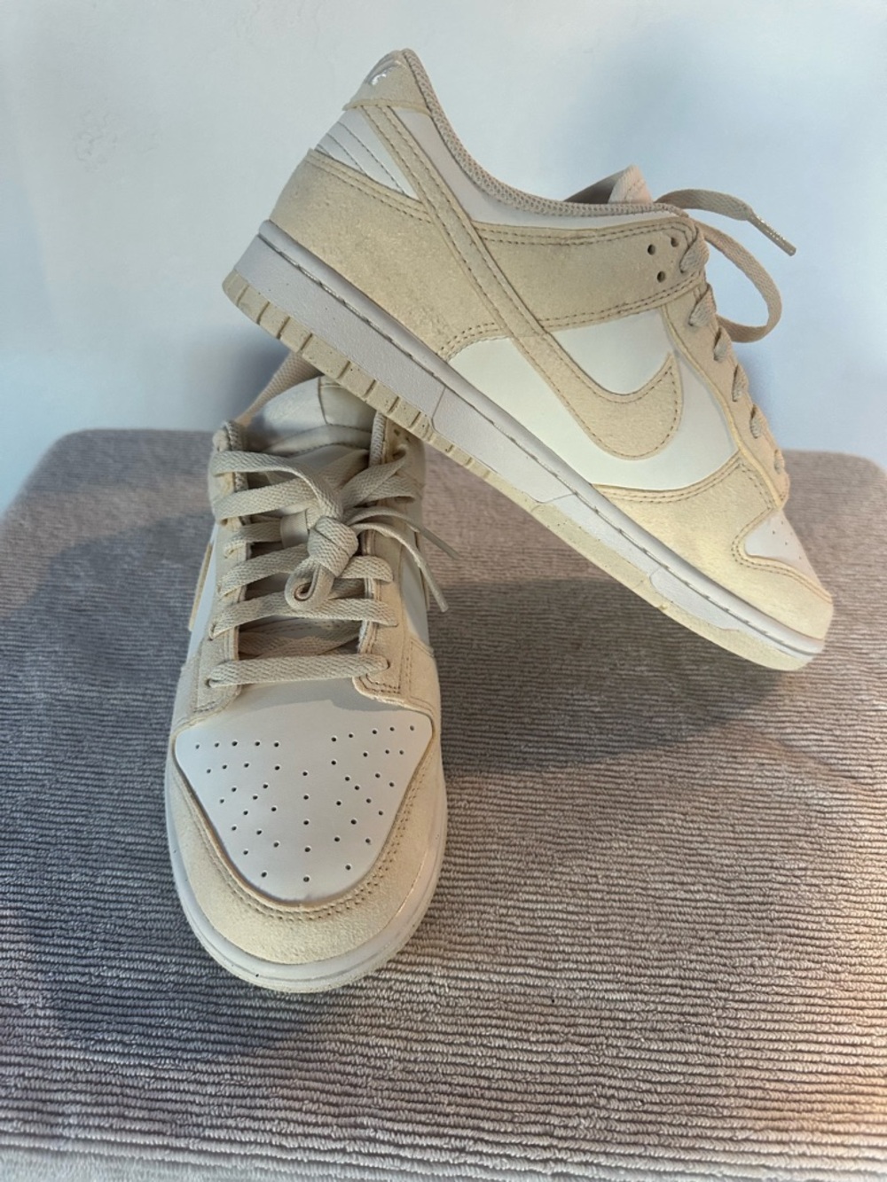 Women’s Nike Dunk-low Sneakers in Beige and Off-White